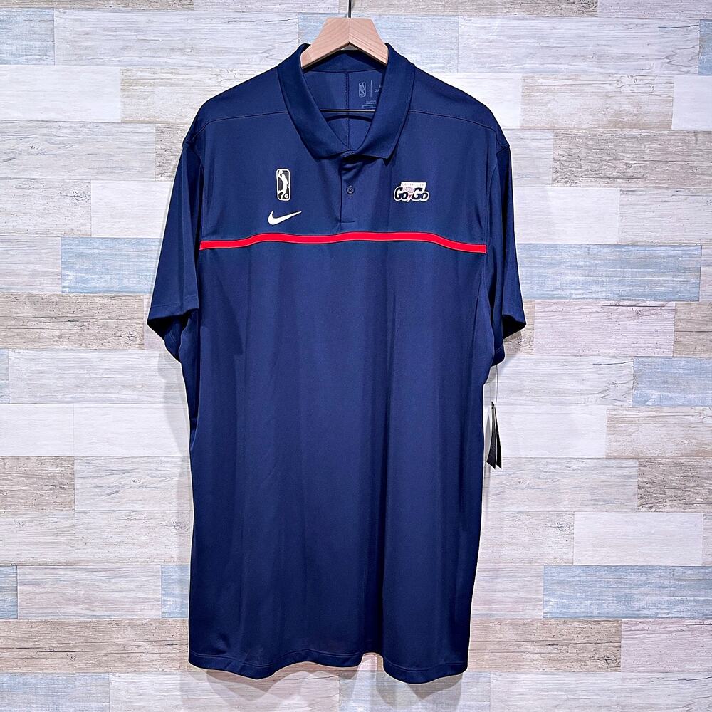 Capital City Go-Go NBA G League Nike Golf Dri Fit Polo Shirt Blue Mens XXLT